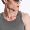 Oval Metal Frame Unisex Sunglasses – Dark Green