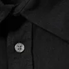 Oversized Boxy Linen Blend Shirt – Black