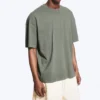 Oversized Boxy T-Shirt – Light Dusty Khaki Green