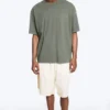 Oversized Boxy T-Shirt – Light Dusty Khaki Green