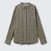 Oversized Checked Shirt – Checked Beige