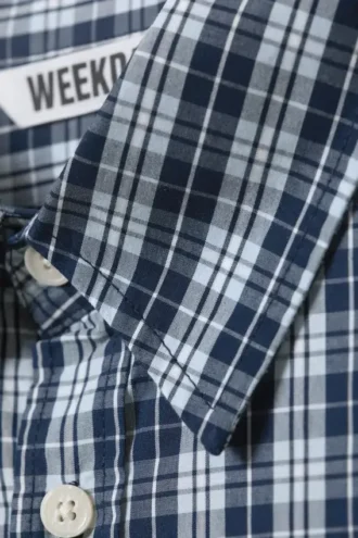 Oversized Checked Shirt – Checked Blue