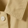 Oversized Cotton Canvas Short-Sleeved Shirt – Beige