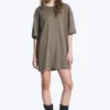Oversized Cotton T-Shirt Dress – Dusty Grey