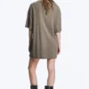 Oversized Cotton T-Shirt Dress – Dusty Grey