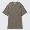 Oversized Cotton T-Shirt Dress – Dusty Grey