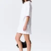 Oversized Cotton T-Shirt Dress – White