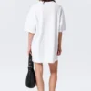 Oversized Cotton T-Shirt Dress – White