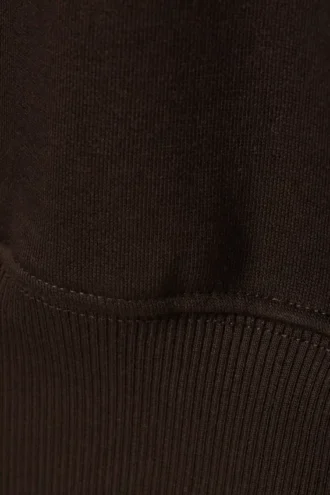 Oversized Crewneck Sweatshirt – Dark Brown