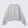 Oversized Crewneck Sweatshirt – Grey Melange
