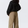 Oversized Fleece Zip Hoodie – Black