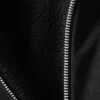 Oversized Fleece Zip Hoodie – Black
