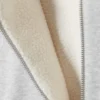 Oversized Fleece Zip Hoodie – Grey Melange