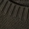 Oversized Graphic Knitted Cotton Sweater – Dark Mole – Back Print