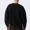 Oversized Heavyweight Cotton Sweater – Black