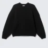 Oversized Heavyweight Cotton Sweater – Black