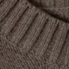 Oversized Heavyweight Cotton Sweater – Brown Melange