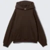Oversized Heavyweight Hoodie – Dark Brown