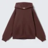 Oversized Heavyweight Hoodie – Dark Red