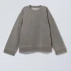 Oversized Heavyweight Sweatshirt – Washed Dusty Grey