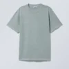 Oversized Heavyweight T-Shirt – Washed Grey/Blue