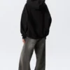 Oversized Heavyweight Zip Hoodie – Black