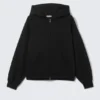 Oversized Heavyweight Zip Hoodie – Black