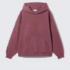Oversized Hoodie – Washed Red