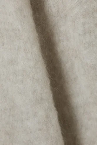 Oversized Knitted Mohair Blend Sweater – Beige