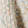 Oversized Knitted Turtleneck Sweater – White – Multicoloured
