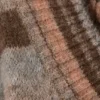 Oversized Knitted V-Neck Sweater – Brown & Orange Stripe