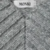 Oversized Knitted V-Neck Sweater – Grey Melange