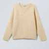 Oversized Knitted Wool-Blend Sweater – Dusty Beige