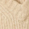 Oversized Knitted Wool-Blend Sweater – Dusty Beige