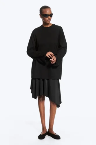 Oversized Long Sleeve T-Shirt – Black