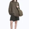 Oversized Long Sleeve T-Shirt – Dark Mole