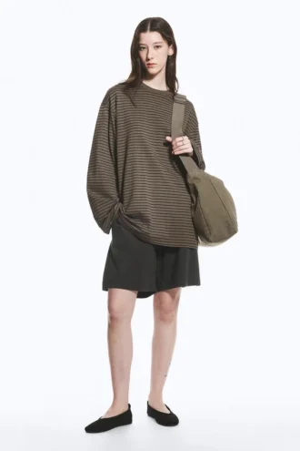 Oversized Long Sleeve T-Shirt – Dark Mole