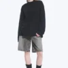 Oversized Long Sleeve T-Shirt – Dark Navy Blue