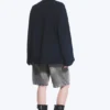 Oversized Long Sleeve T-Shirt – Dark Navy Blue