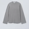 Oversized Long Sleeve T-Shirt – Dusty Grey