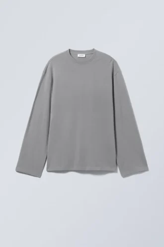 Oversized Long Sleeve T-Shirt – Dusty Grey