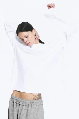 Oversized Long Sleeve T-Shirt – White