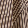 Oversized Long-Sleeved Cotton Shirt – Burgundy & Yellow Stripes