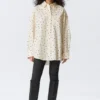 Oversized Long-Sleeved Shirt – Light Yellow – Dot
