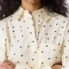 Oversized Long-Sleeved Shirt – Light Yellow – Dot