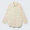 Oversized Long-Sleeved Shirt – Light Yellow – Dot