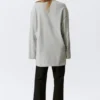 Oversized Long-Sleeved T-Shirt Dress – Grey Melange