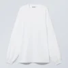 Oversized Long-Sleeved T-Shirt – White