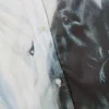 Oversized Printed Poplin Shirt – White & Black Horses