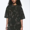 Oversized Printed Short-Sleeved T-Shirt – Khaki Green – Camouflage